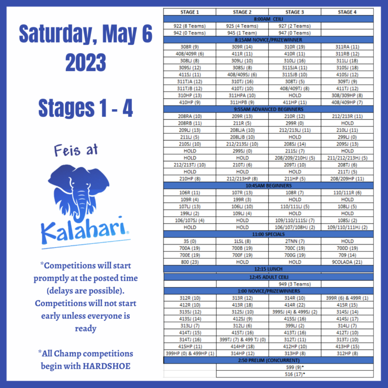 Feis At Kalahari Schedule – Kalahari Feis